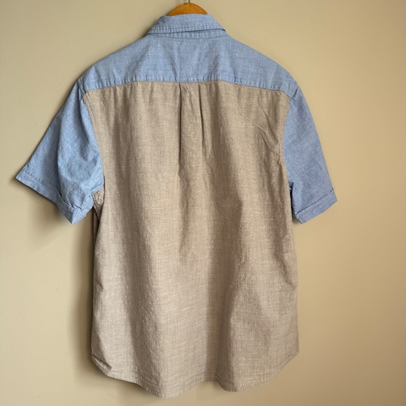 U.S. Polo Assn. Black Mallet Men's Blue/Gray‎ Chambray Button Up Casual Shirt XL - Picture 8 of 15